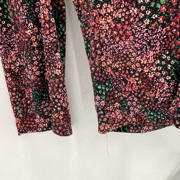 Zara Multicolor Boho Floral Allover Print Balloon Long Sleeve Maxi Dress Size Sm - Picture 7 of 13